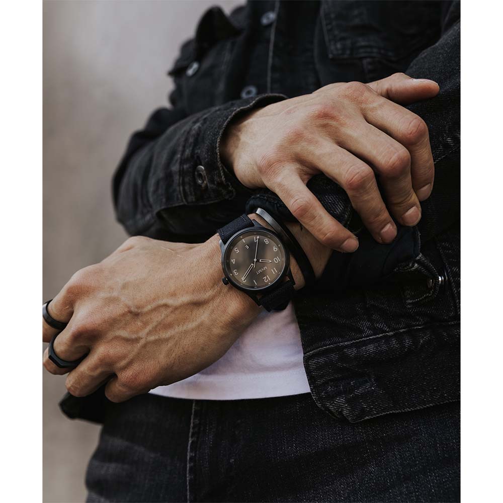 MVMT Field 41 MM Fabric Band Black Dial Men's Watch - 28000111D