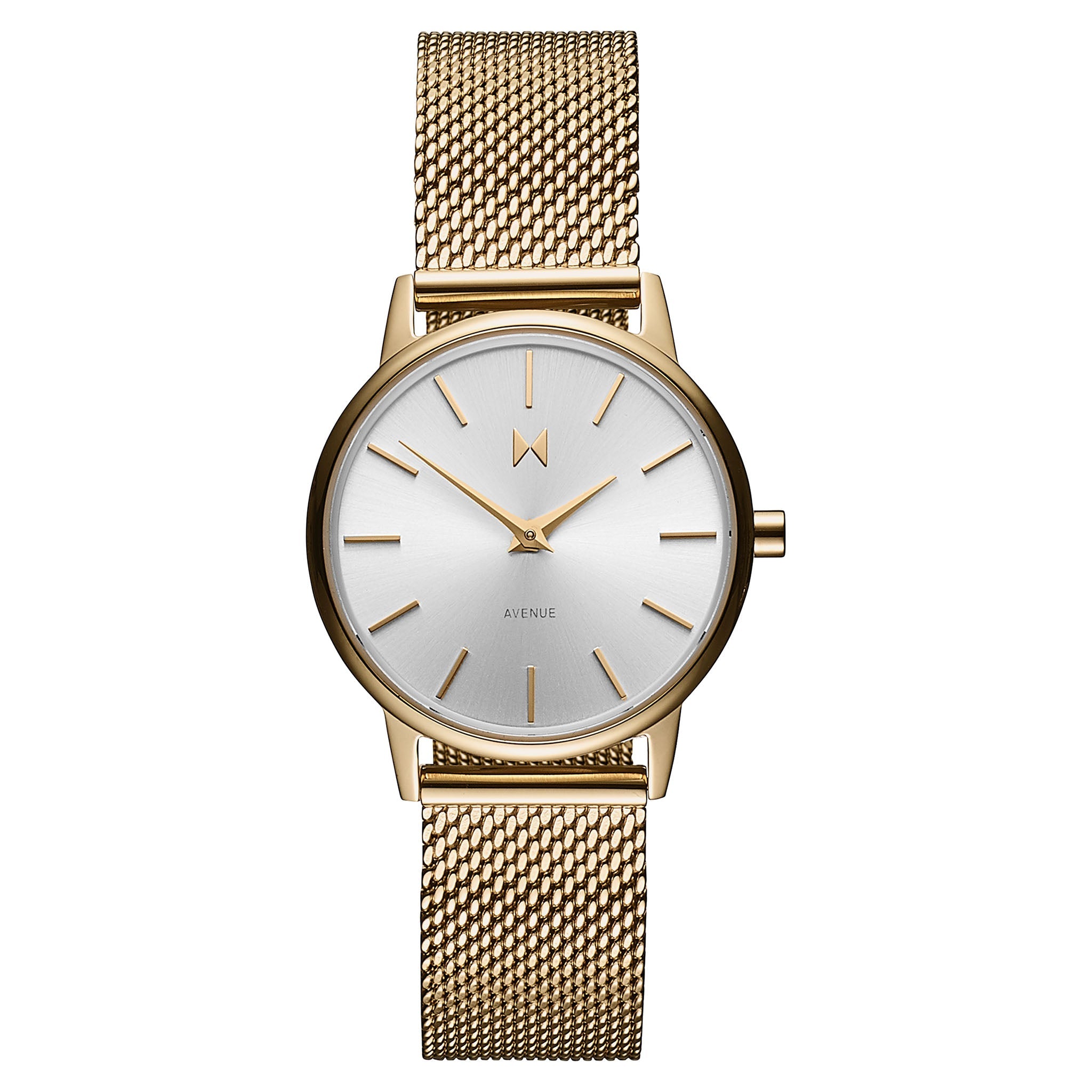 MVMT Gold Steel White Dial Women's Slim Watch - 28000114D