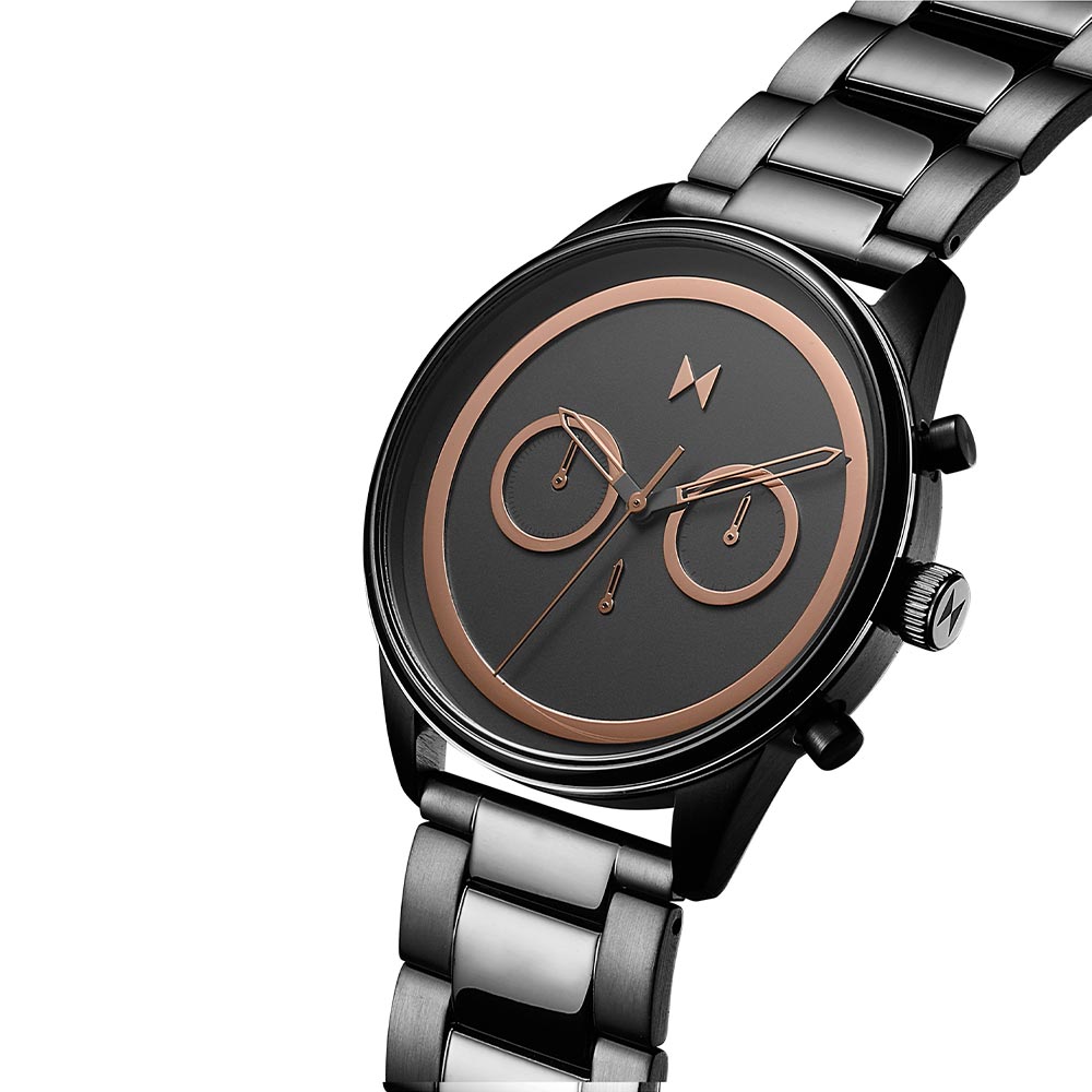 MVMT Victor Powerlane Gunmetal Steel Men's Chrono Watch - 28000123D