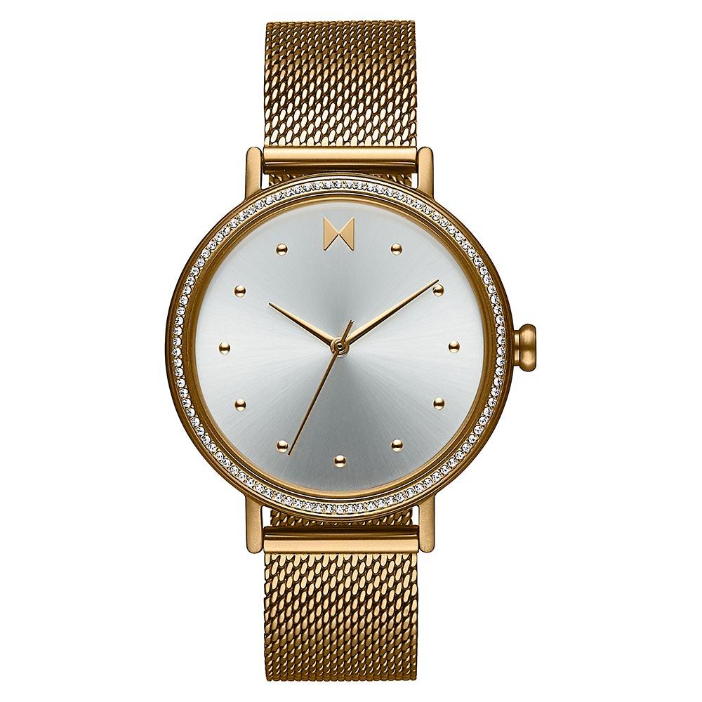 MVMT Crystal Dot Gold Mesh Women's Watch - 28000131D