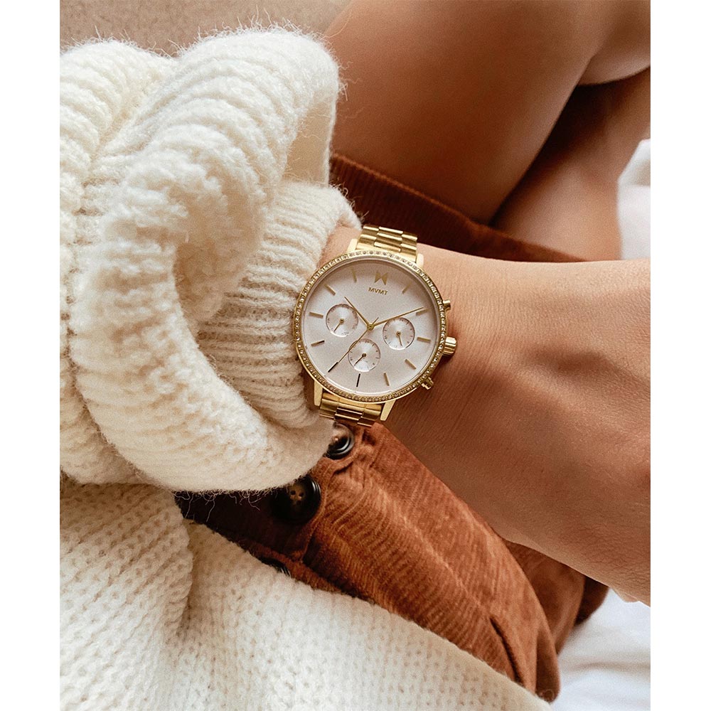 MVMT Crystal Nova Gold Steel Women's Multi-function Watch - 28000134D