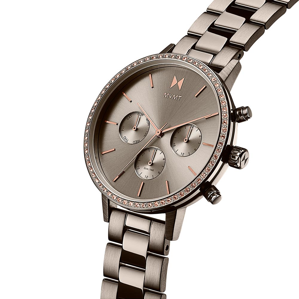 MVMT Crystal Nova Taupe Steel Women's Multi-function Watch - 28000136D