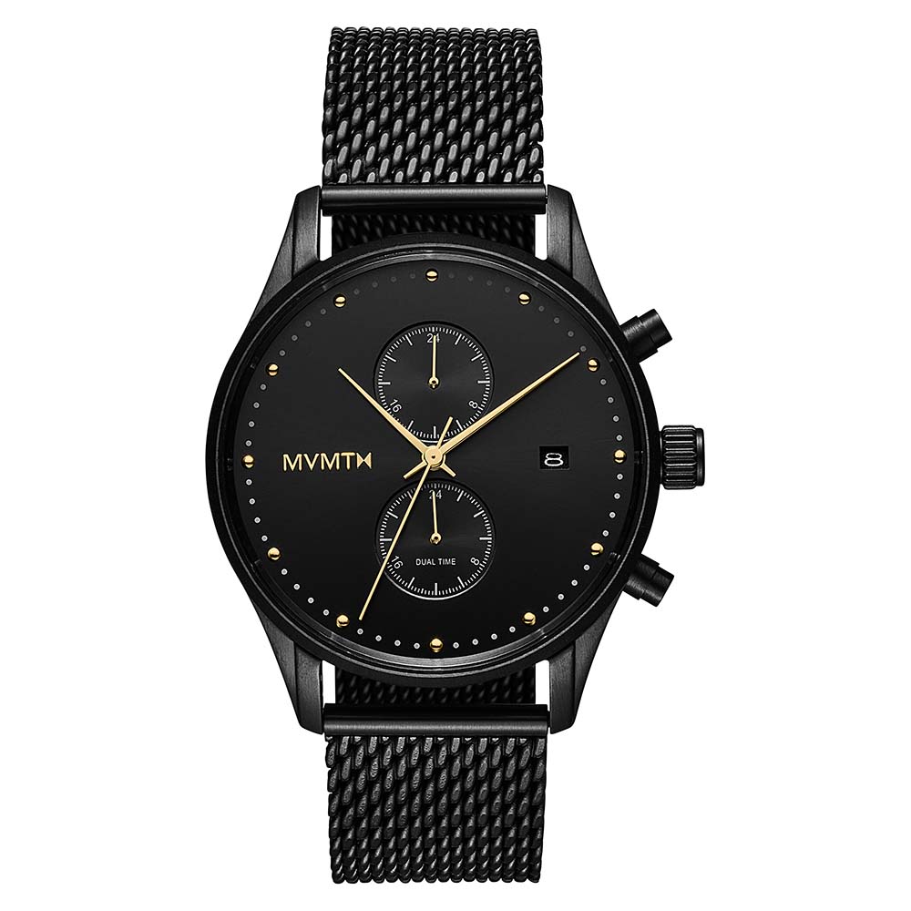 MVMT Voyager 42 MM Black Mesh Men's Multi-function Watch - 28000157D