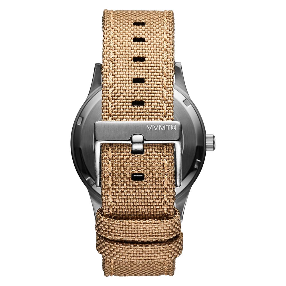 MVMT Field 41 MM Camel Fabric Band White Dial Men's Watch - 28000159D