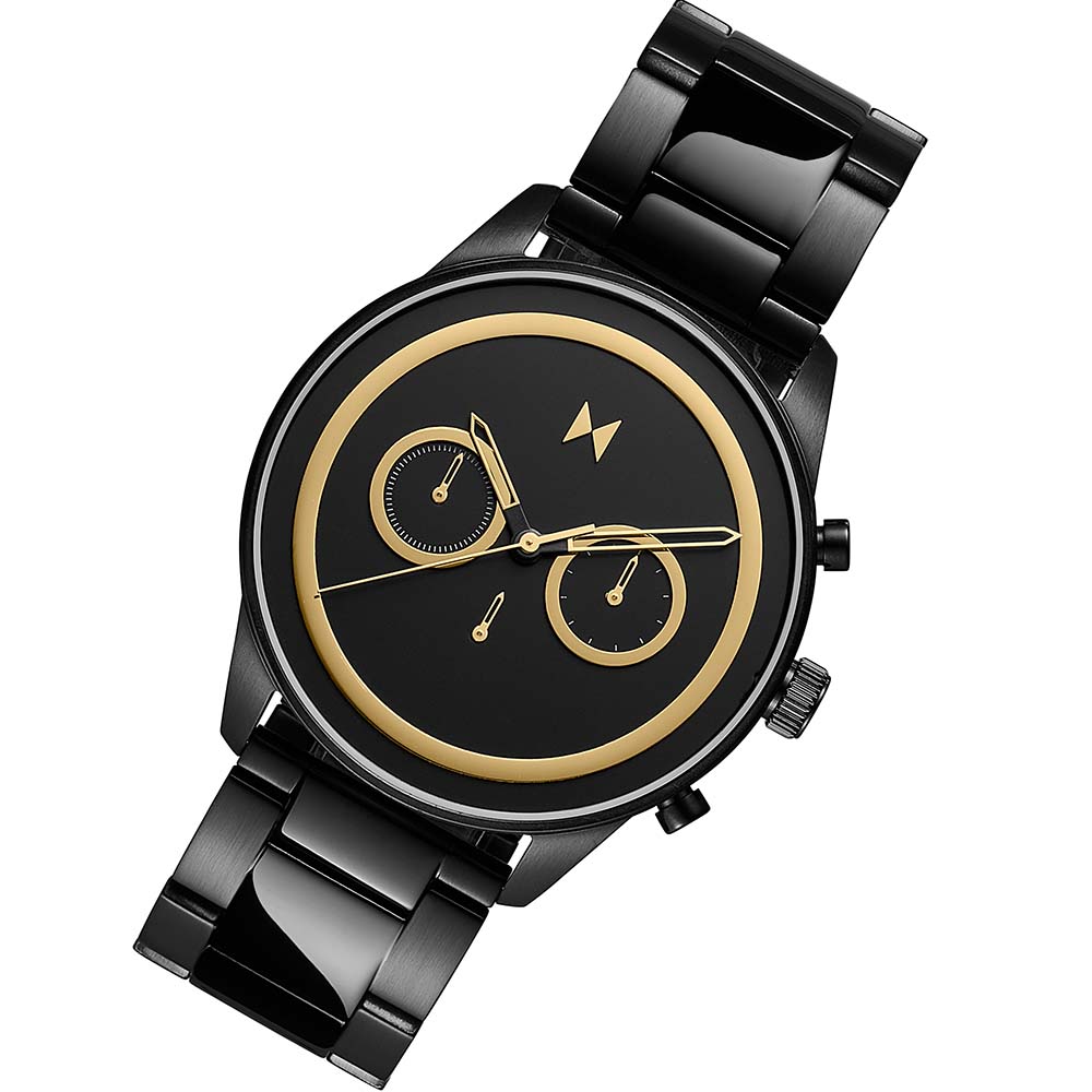 MVMT Powerlane 43 MM Plated Black Steel Men's Chronograph Watch - 28000164D