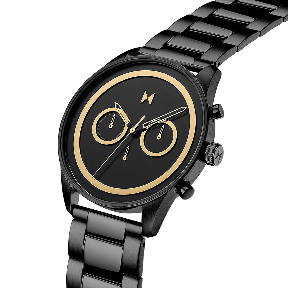 MVMT Powerlane 43 MM Plated Black Steel Men's Chronograph Watch - 28000164D