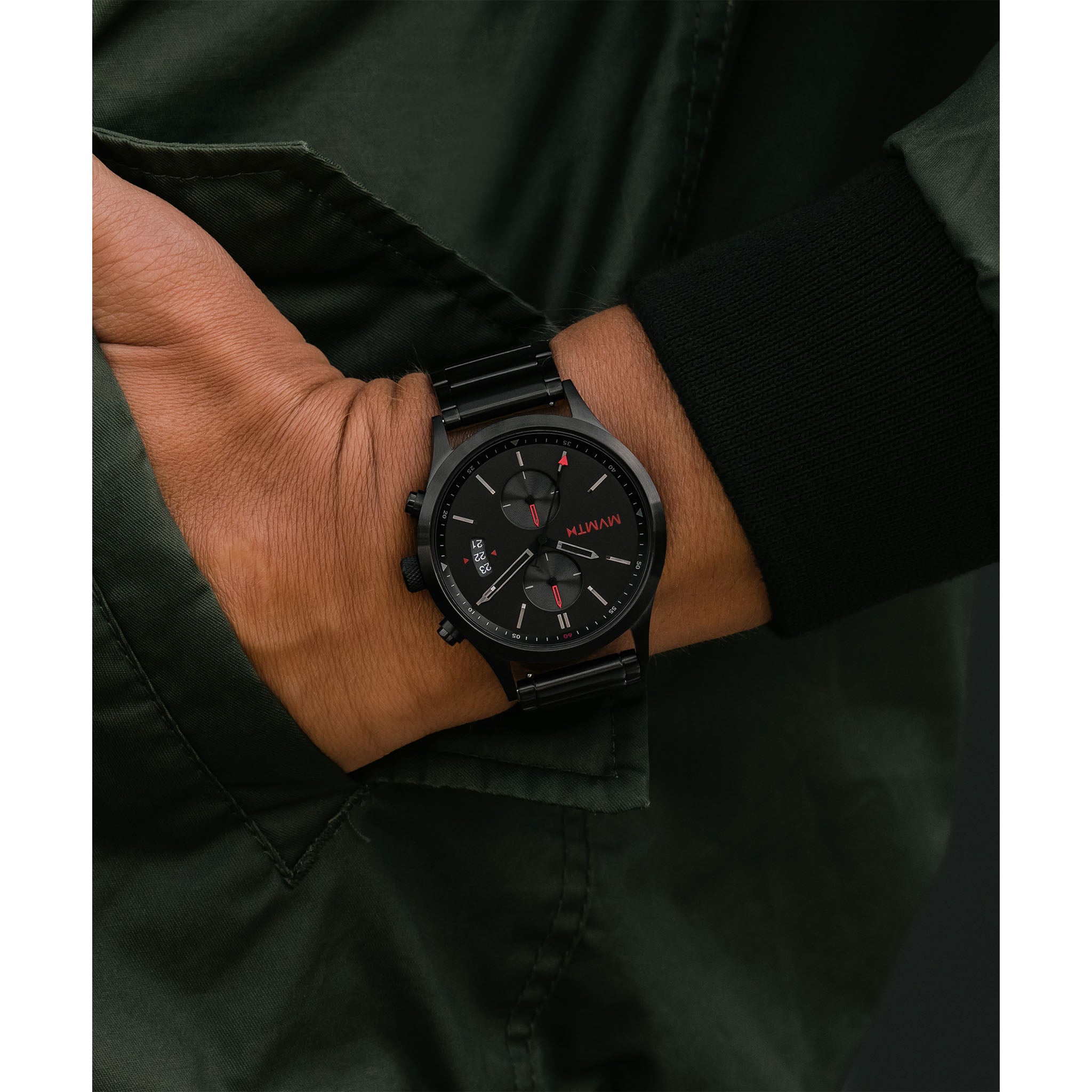 MVMT Havoc Black Steel Men's Chrono Watch - 28000198D