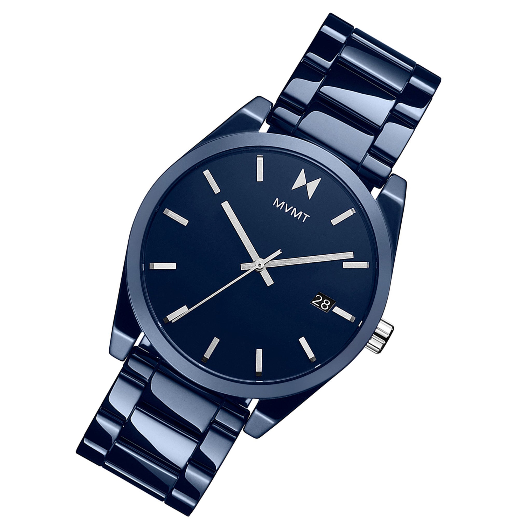 MVMT Element Ceramic Band Blue Dial Men's Watch - 28000203D