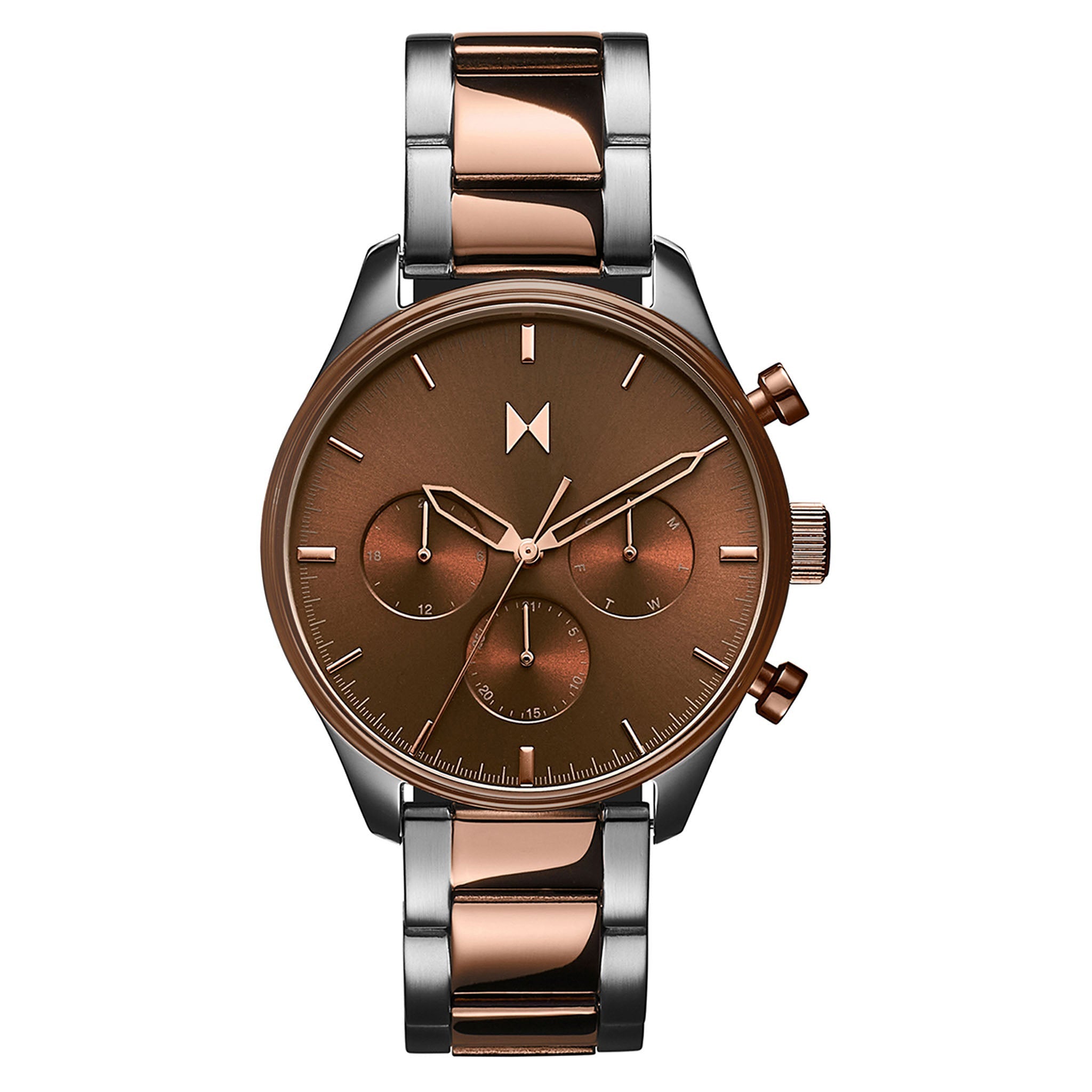 MVMT Two-Tone Stainless Steel Brown Dial Multi-function Men's Watch - 28000233D