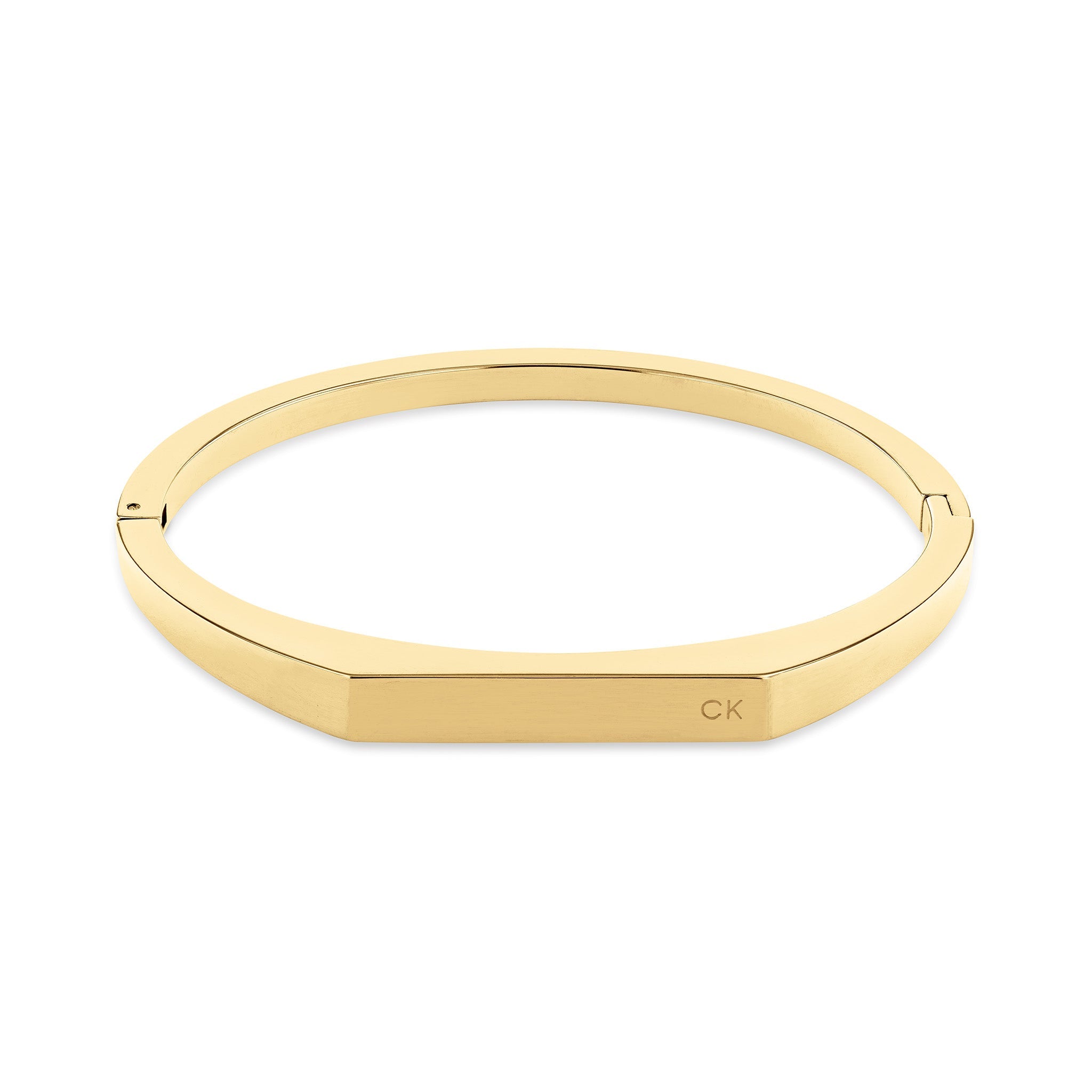 Calvin Klein Jewellery Gold Steel Women's Hinge Bangle - 35000046