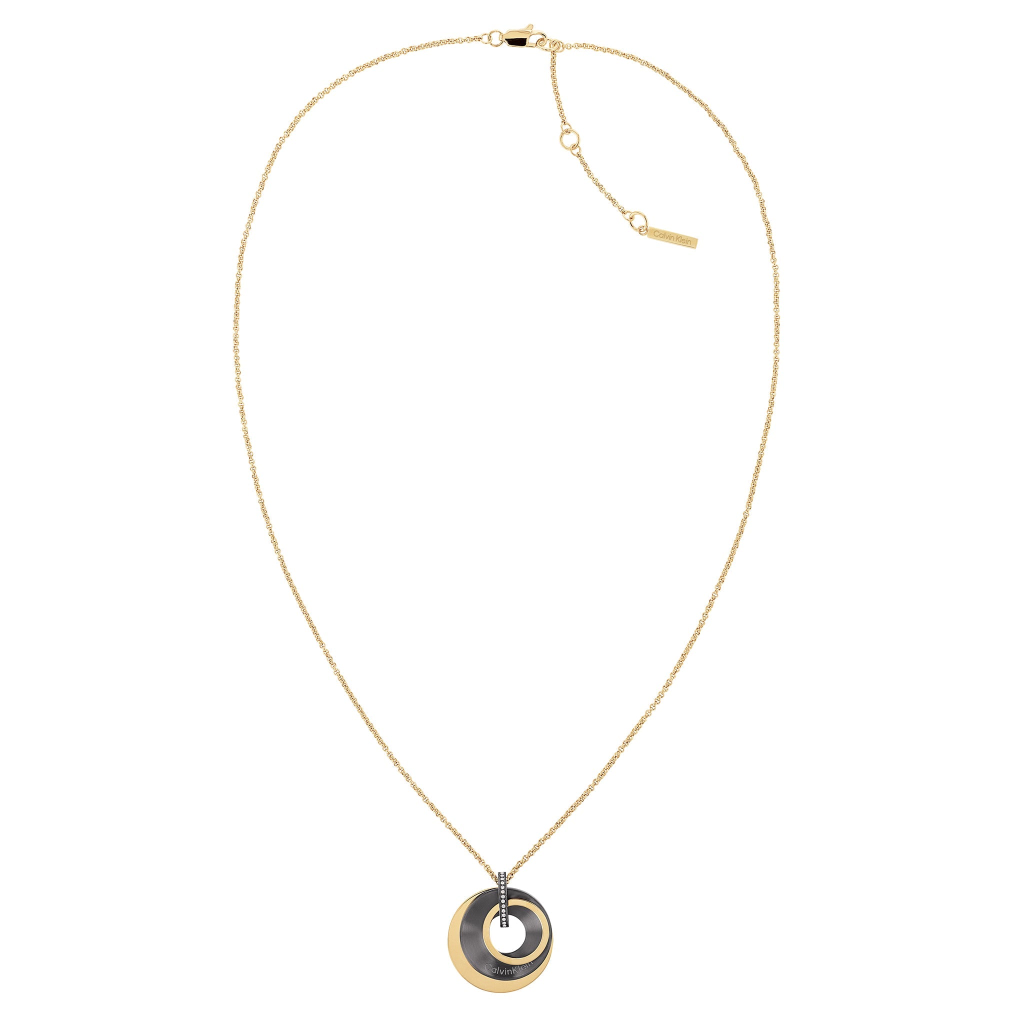 Calvin Klein Jewellery Carnation Gold Steel with Crystal Women's Pendant Necklace - 35000158