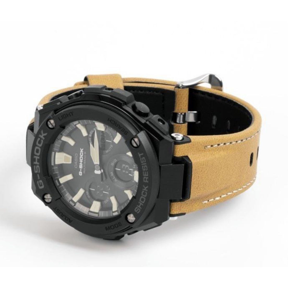 Casio G-SHOCK G-STEEL Series Tough Leather Men's Watch - GSTS120L-1B