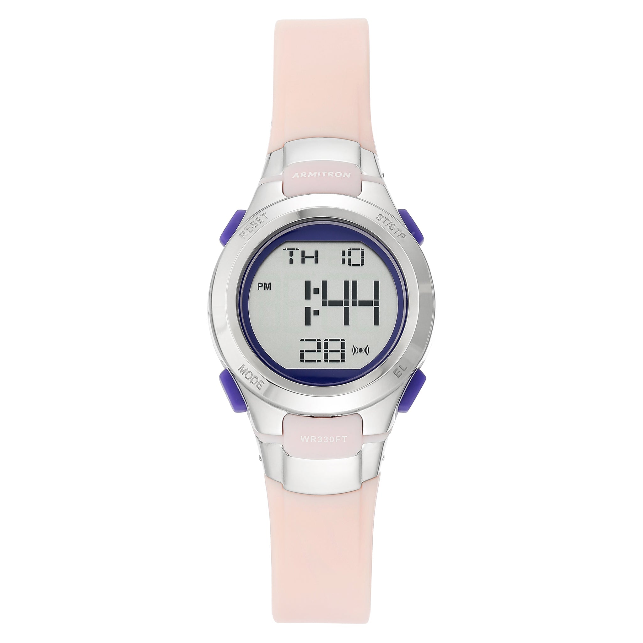 Armitron 27.0mm Light Pink Plastic Band Kids Digital Watch - 457012LPK