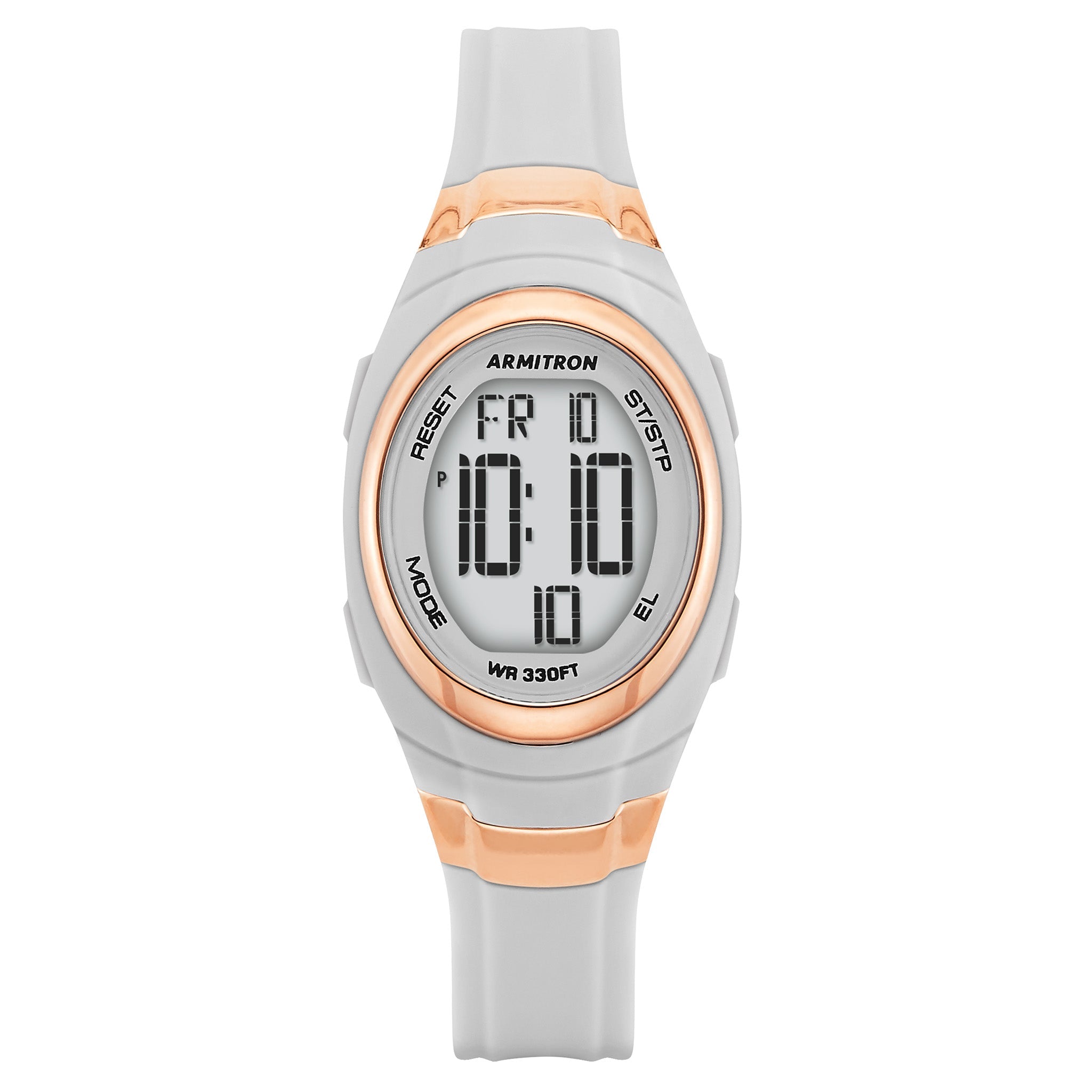 Armitron 25.0mm White Plastic Band Kids Digital Watch - 457034PBL