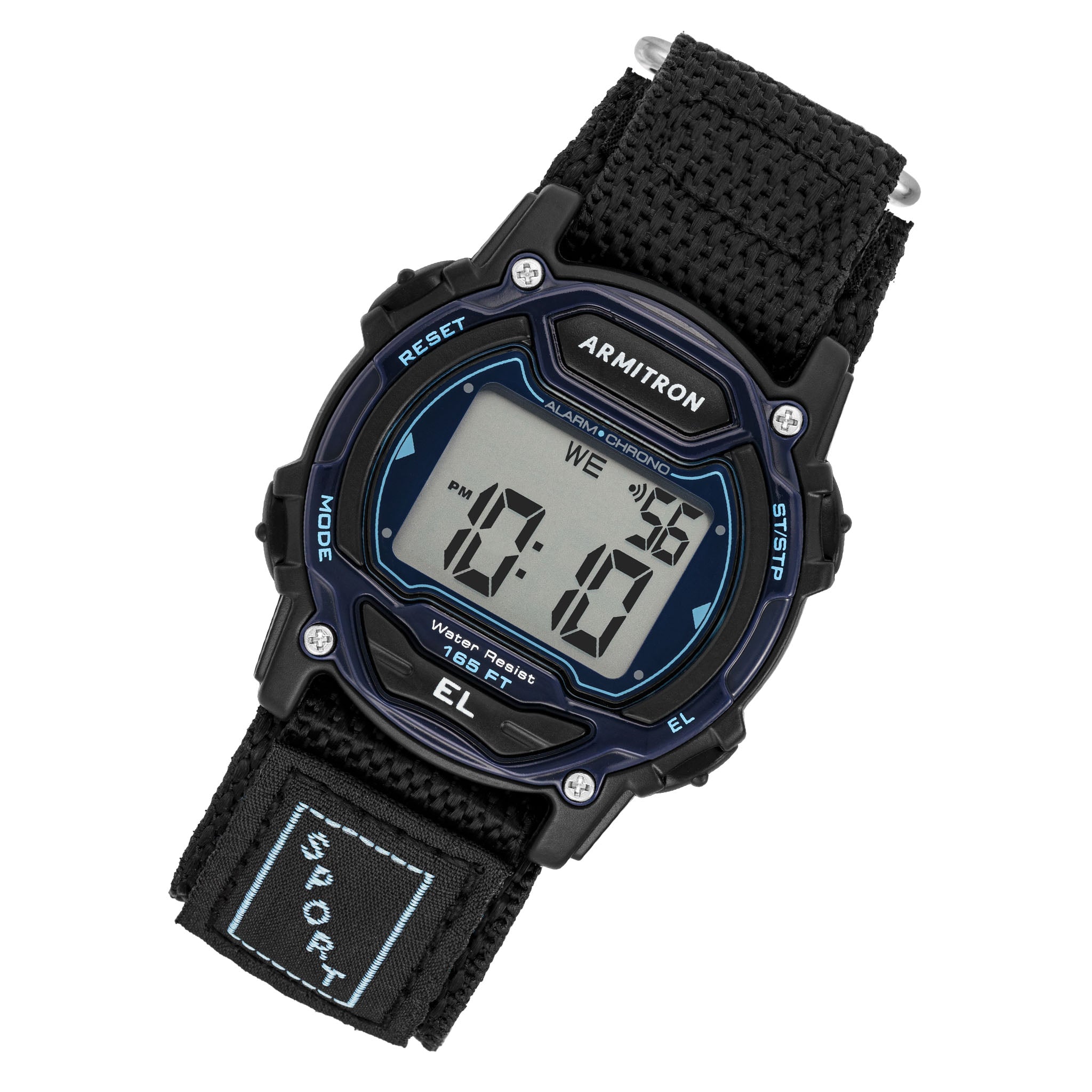Armitron Black Nylon Band Digital Kids Unisex Watch - 457041BLU