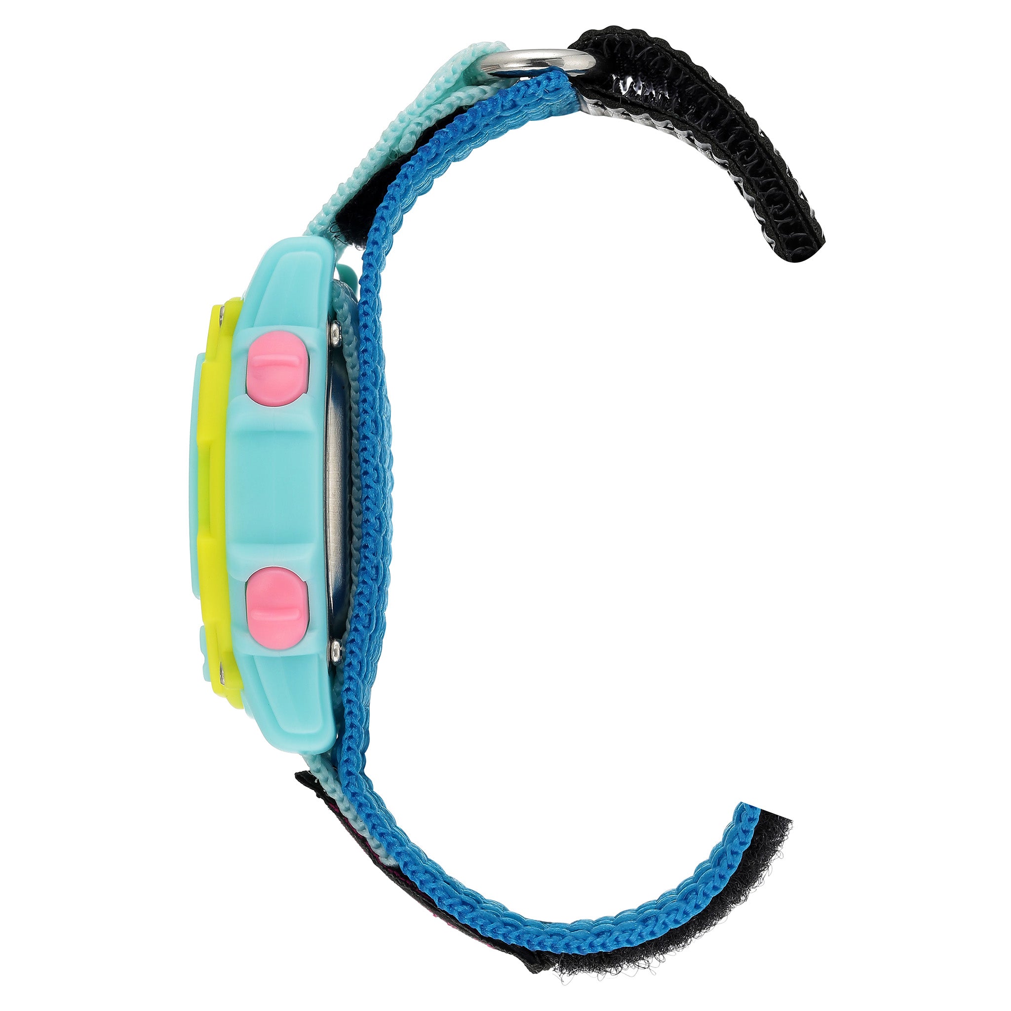 Armitron Light Blue & Dark Blue Nylon Band Yellow Dial Digital Kids Unisex Watch - 457041LBL