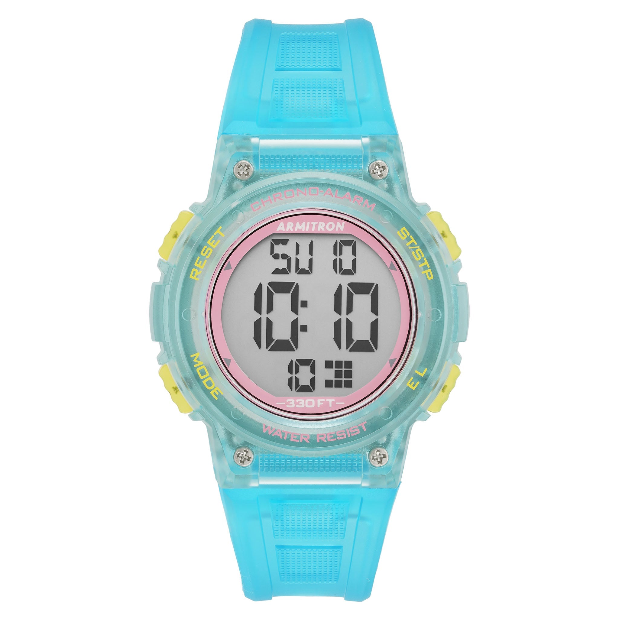 Armitron 37.50mm Clear Blue Plastic Band Kids Digital Watch - 457086TGB