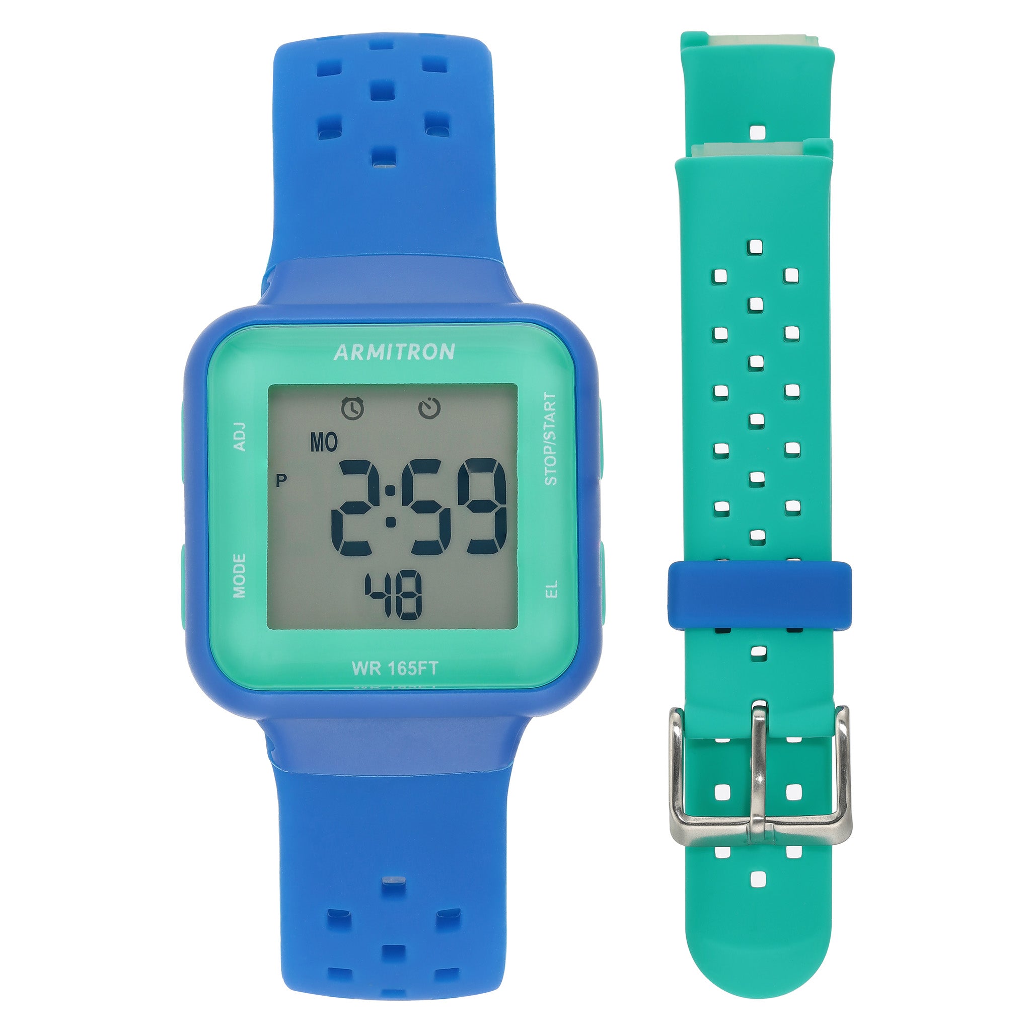 Armitron 32.00mm Navy Silicone Band Kids Digital Watch - 457123NVTST