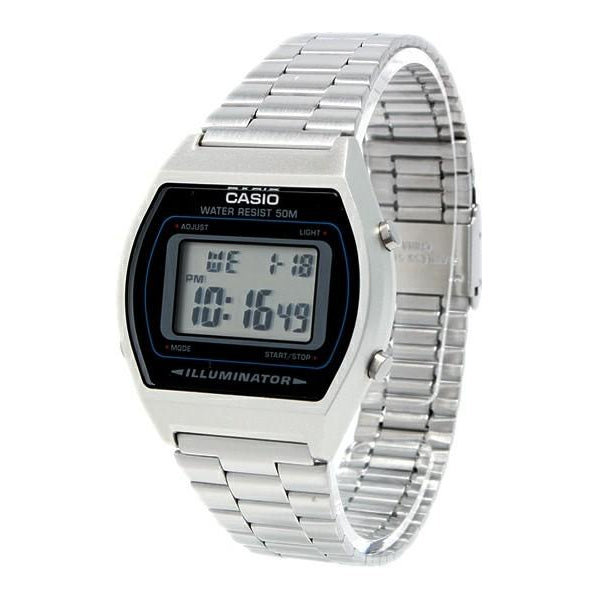 Casio Classic 39mm Silver Steel Digital Men's Watch - B640WD-1A