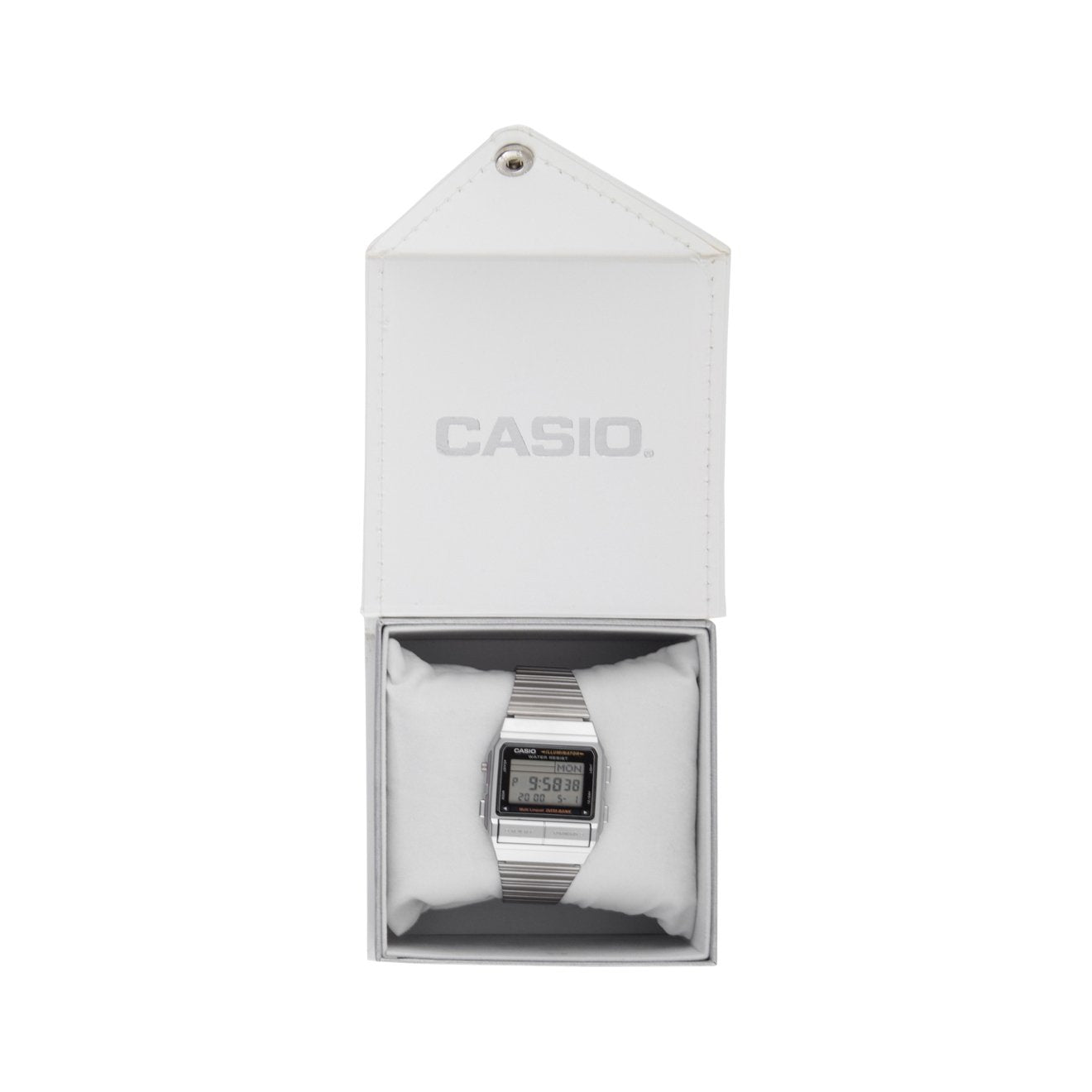 Casio Retro Men's Silver Data Bank Watch - DB380-1DF