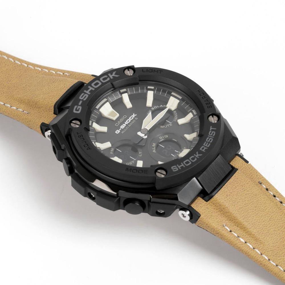 Casio G-SHOCK G-STEEL Series Tough Leather Men's Watch - GSTS120L-1B