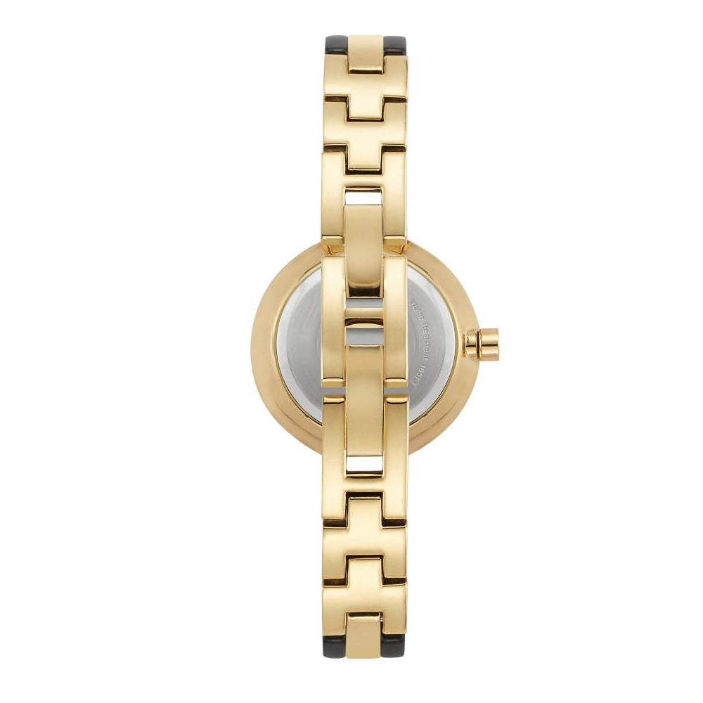 Armitron Black and Gold Ceramic Bangle Women's Watch - 755523BKGP