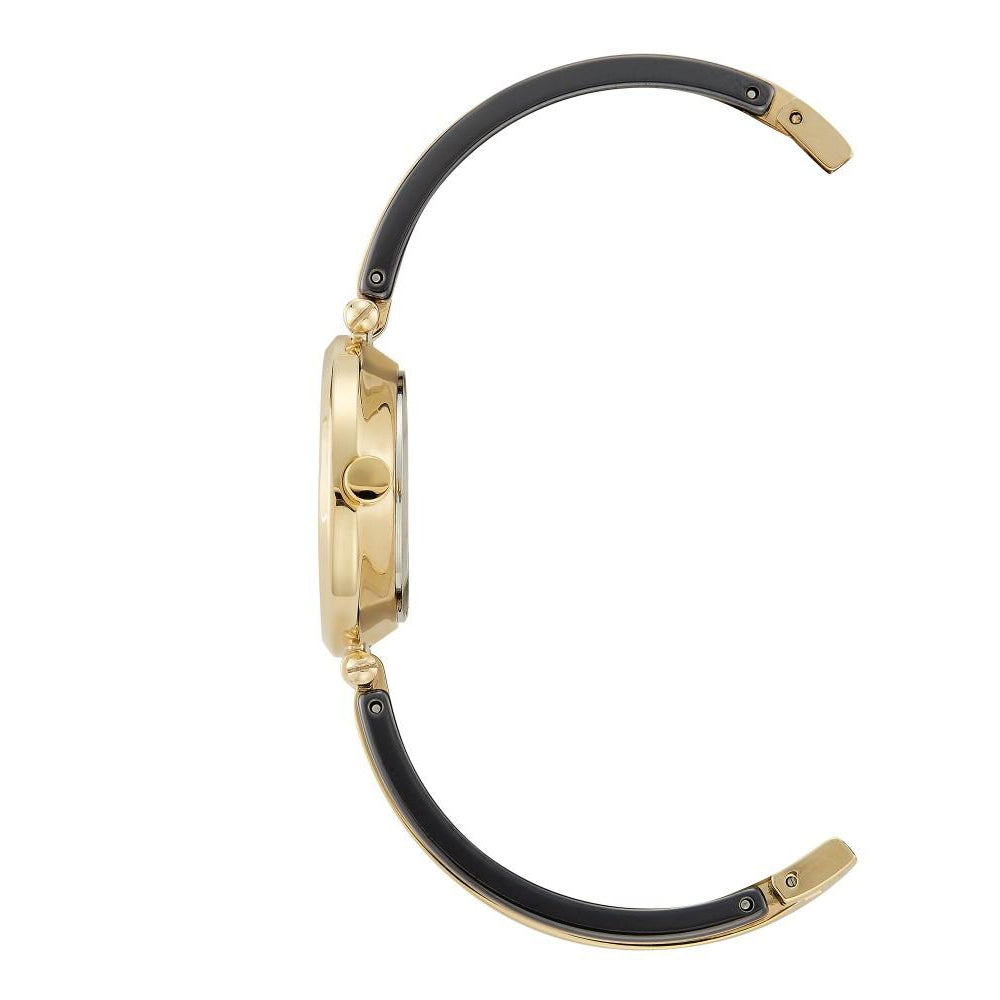 Armitron Black and Gold Ceramic Bangle Women's Watch - 755523BKGP