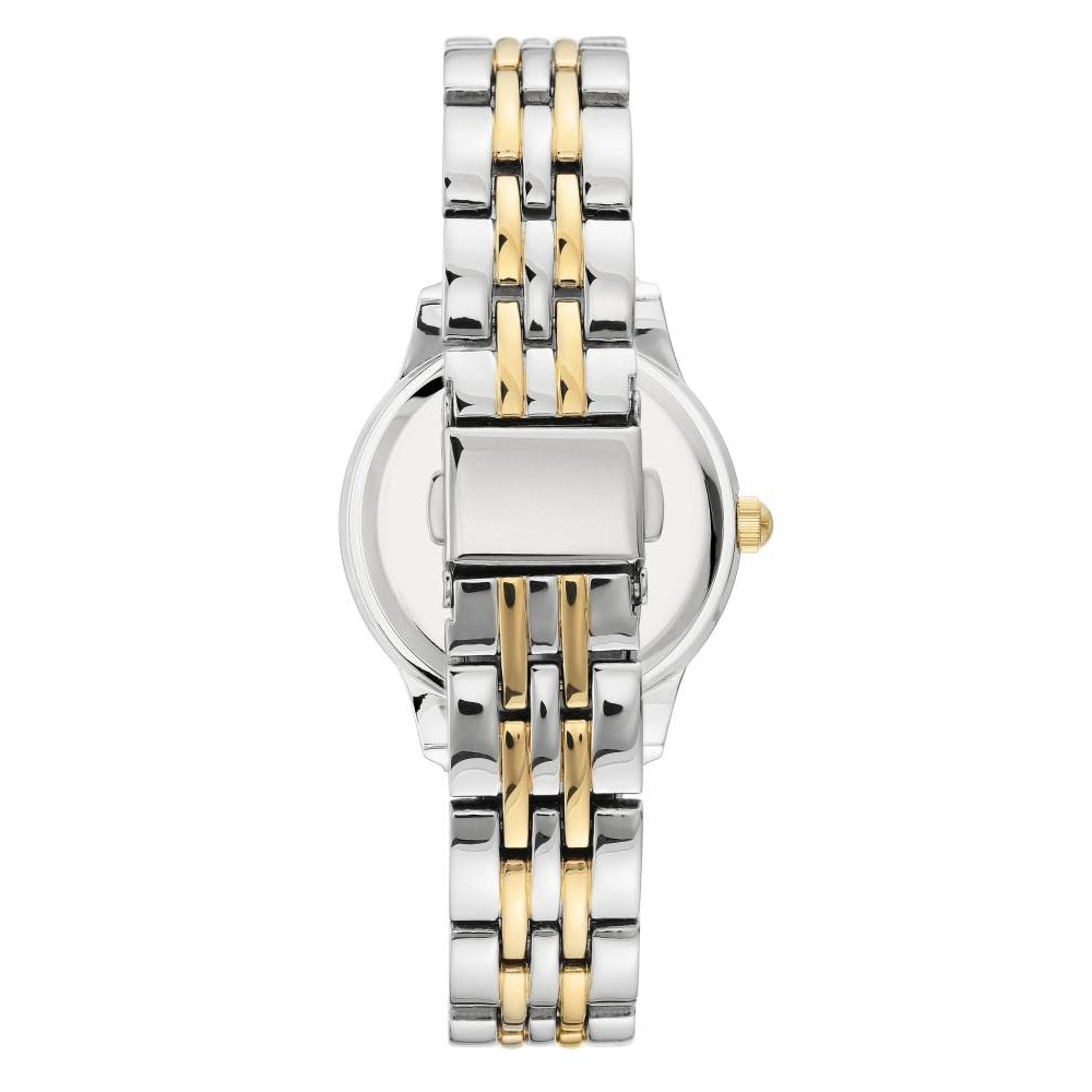 Armitron Two-Tone Band Silver Dial Women's Watch - 755538SVTT
