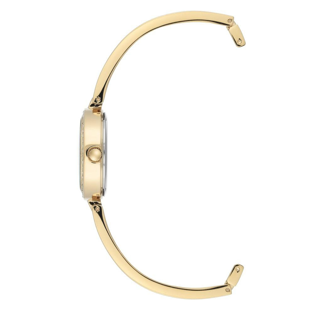 Armitron Gold Steel Bangle with Crystals Women's Watch - 755608BKGP