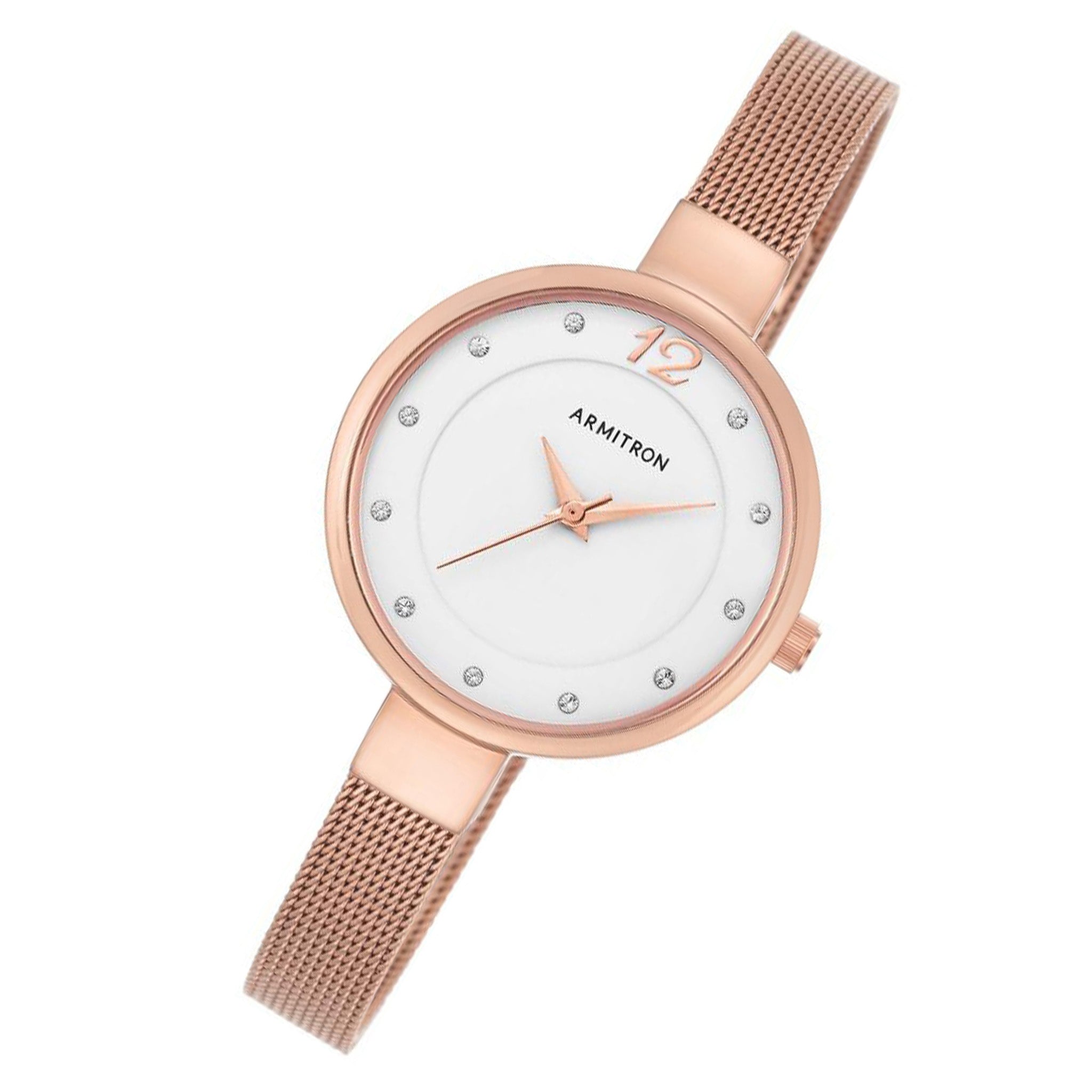 Armitron Rose Gold Mesh Women's Watch - 755465WTRG