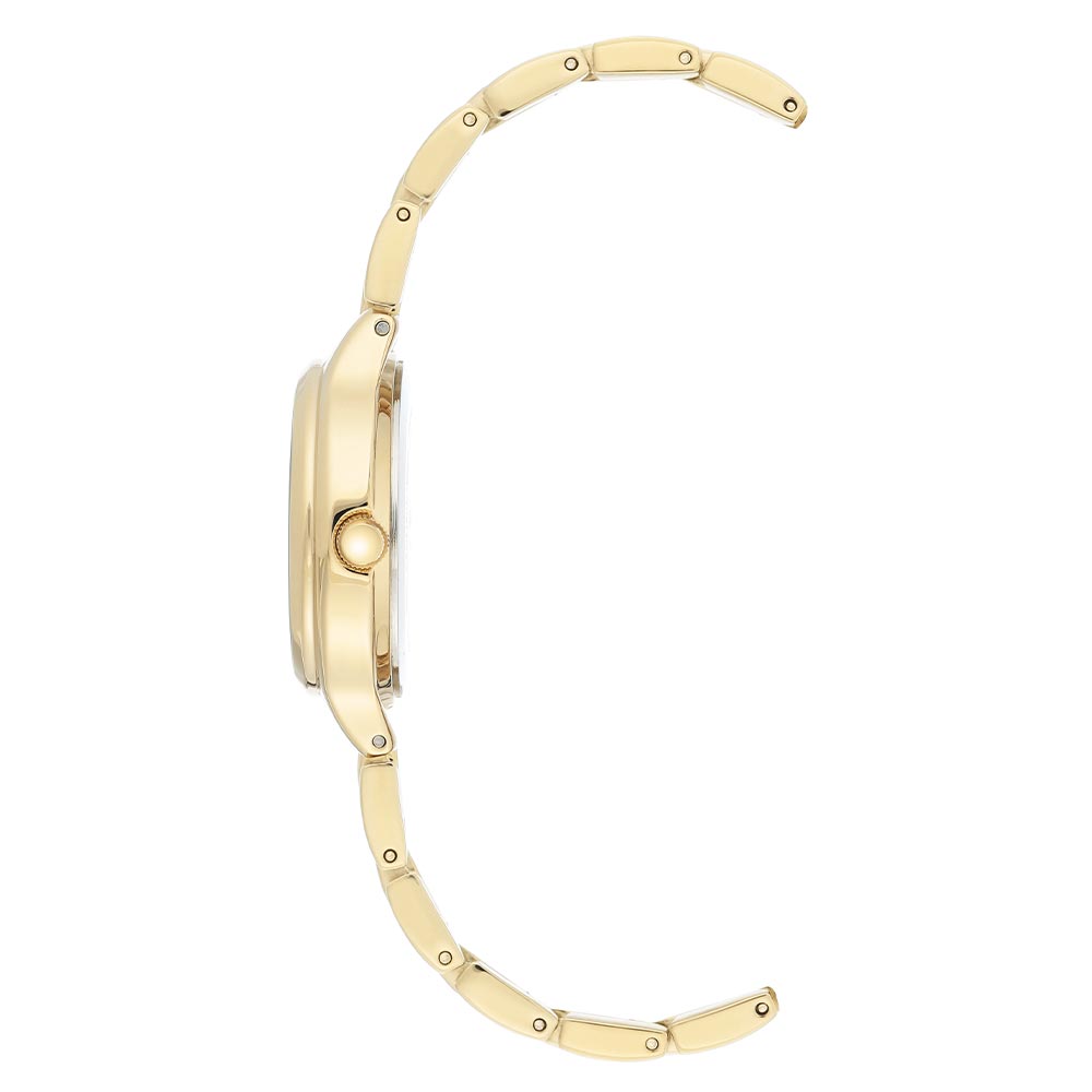 Armitron Gold Steel Women's Watch with Bracelet Gift Set - 755689WTGPST