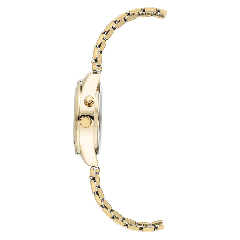 Armitron Gold Steel Women's Watch with Bracelet Gift Set - 755696WTGPST