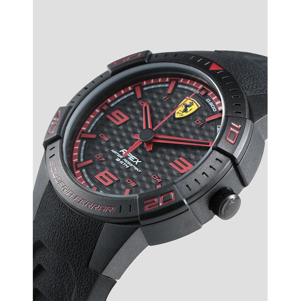 Scuderia Ferrari Apex Black Silicone Men's Watch - 830662