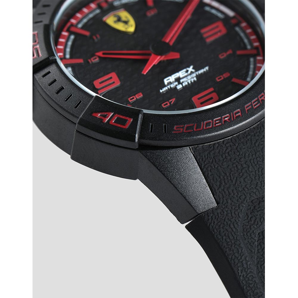 Scuderia Ferrari Apex Black Silicone Men's Watch - 830662