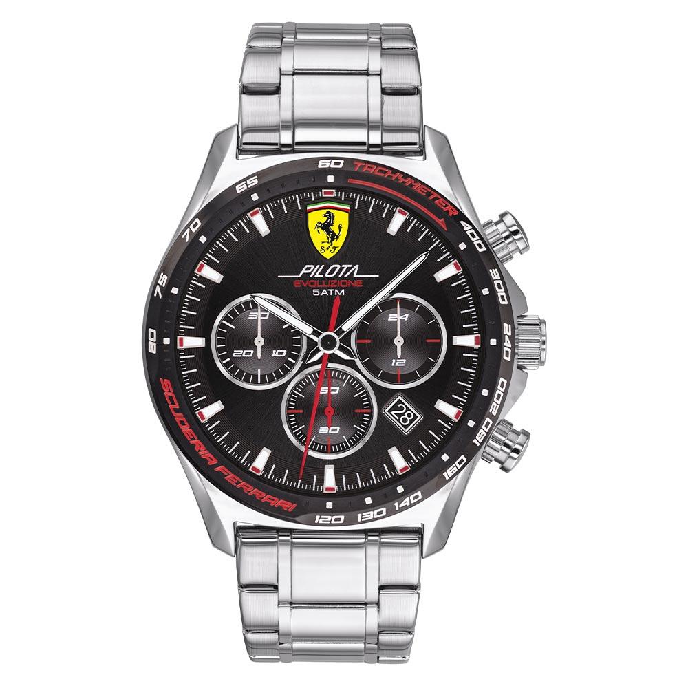 Scuderia Ferrari Pilota Evo Steel Chrono Men s Watch 830714