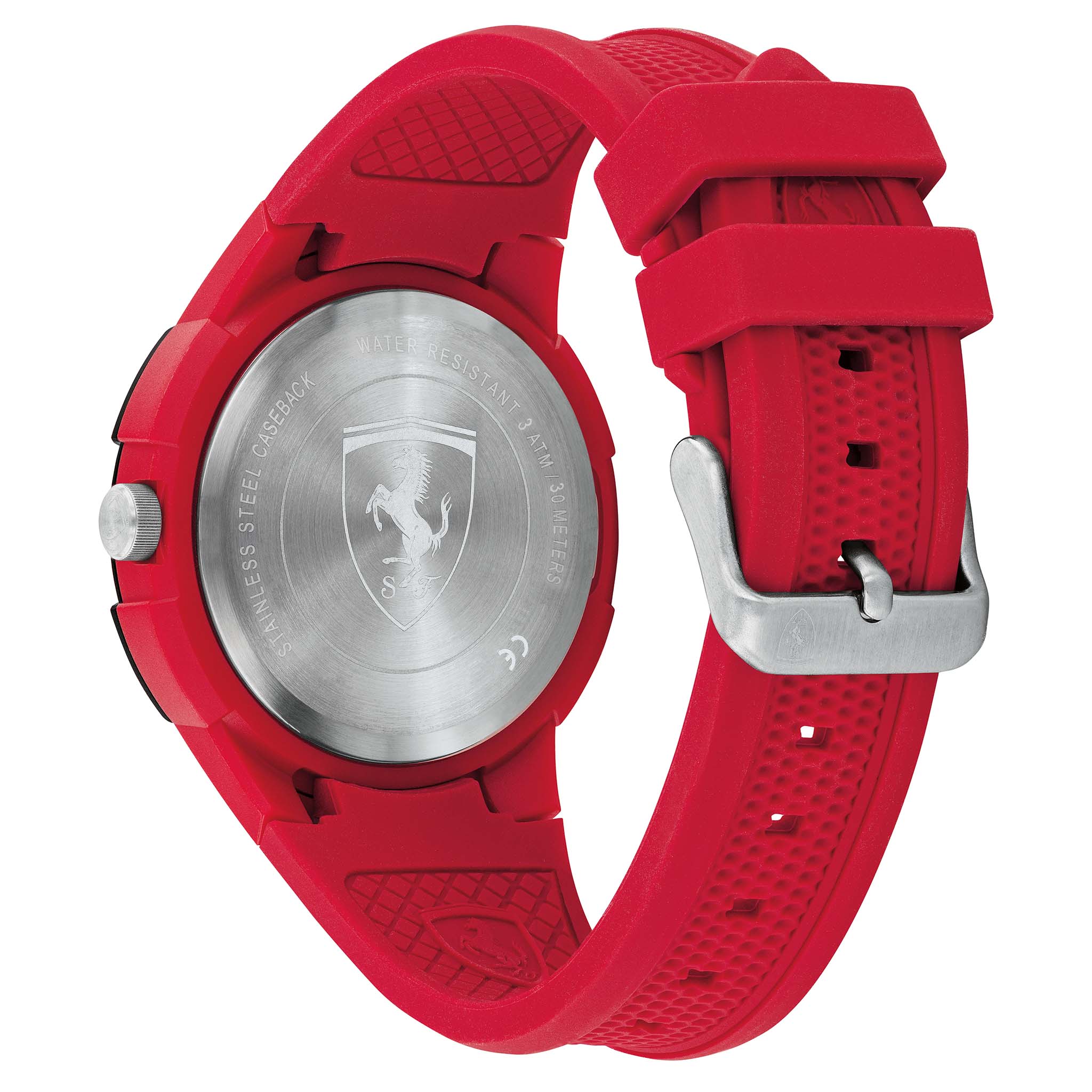 Scuderia Ferrari Apex Red Silicone Black Dial Men's Watch - 830748