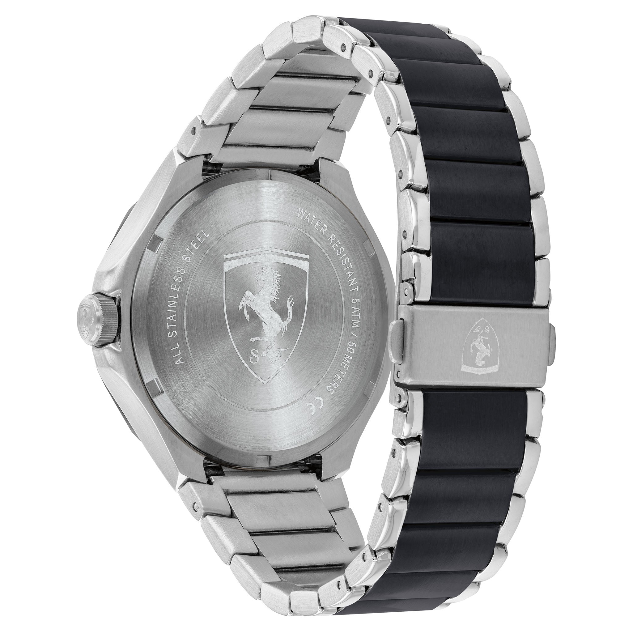Scuderia Ferrari Two-Tone Steel Black Dial Men's Multi-function Watch - 830761