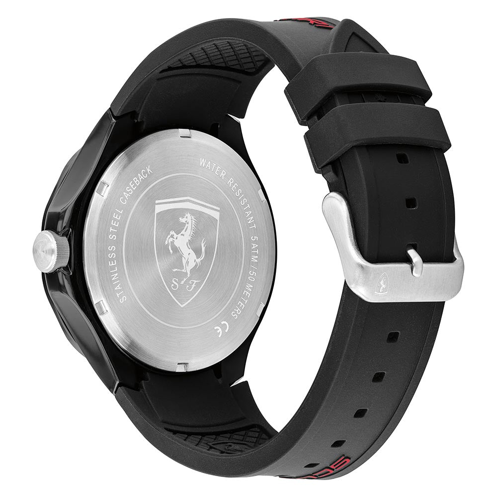 Scuderia Ferrari Pista Black Silicone Men's Watch - 830780
