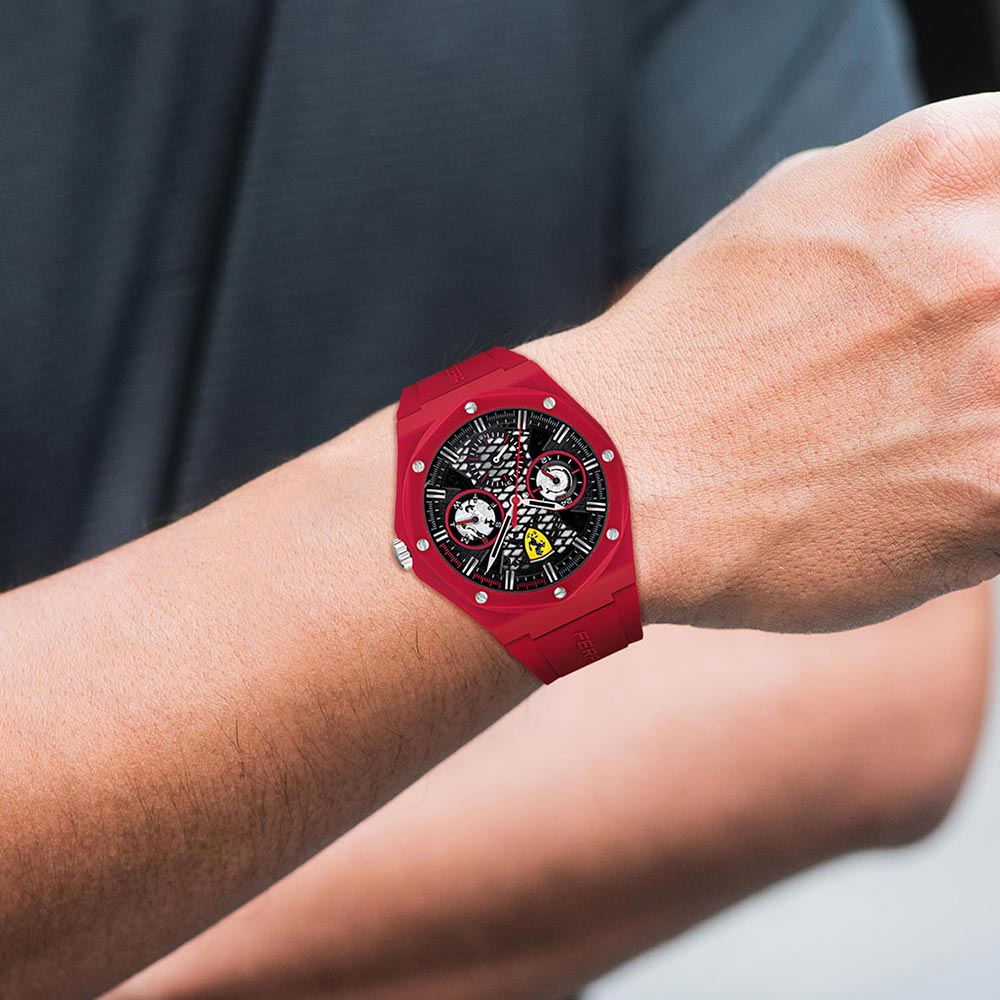 Scuderia Ferrari Aspire Red Silicone Men's Multi-function Watch - 830786