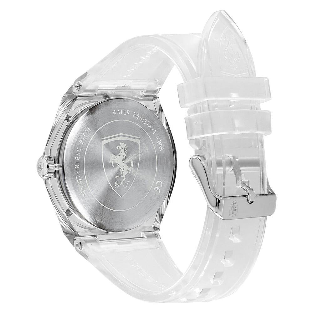 Scuderia Ferrari Aspire Clear Silicone Men's Multi-function Watch - 830789