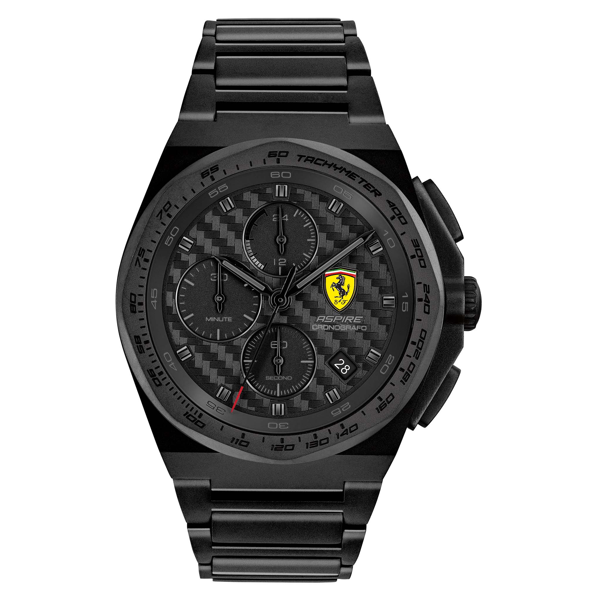 Scuderia Ferrari Aspire Black Steel Men's Chronograph Watch - 830794