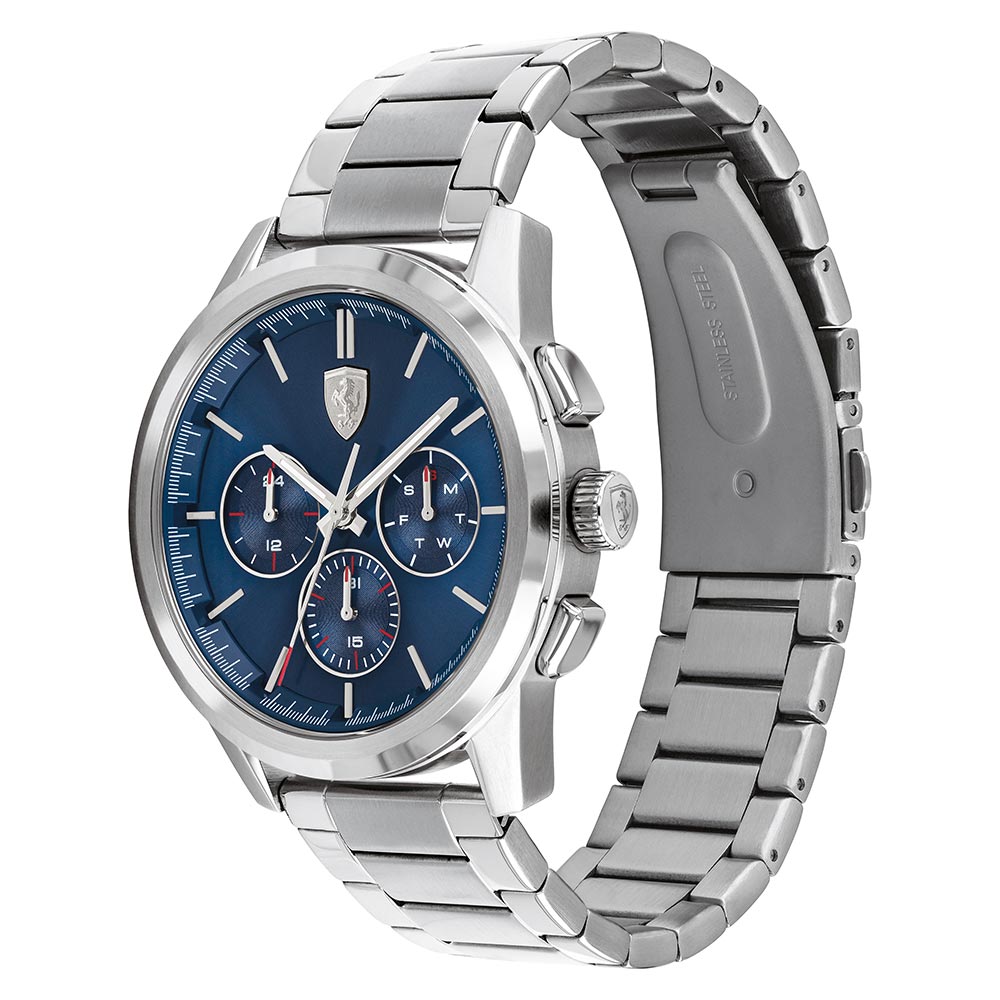 Scuderia Ferrari Grand Tour Silver Steel Men's Multi-function Watch - 830804