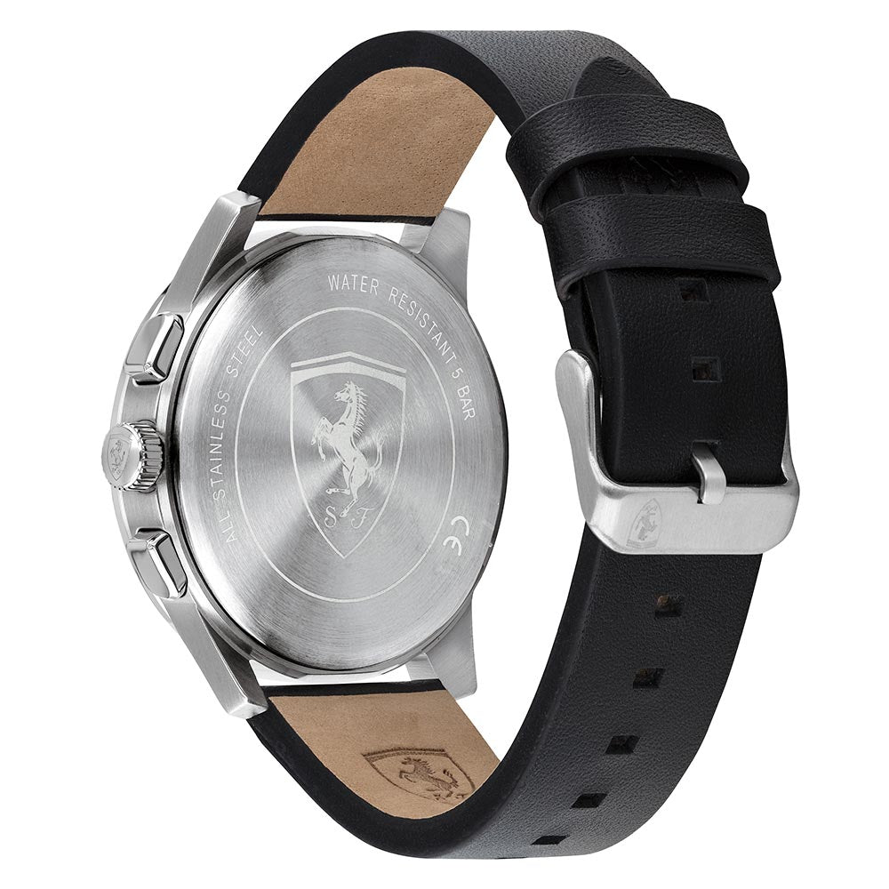 Scuderia Ferrari Grand Tour Black Leather Men's Multi-function Watch - 830805