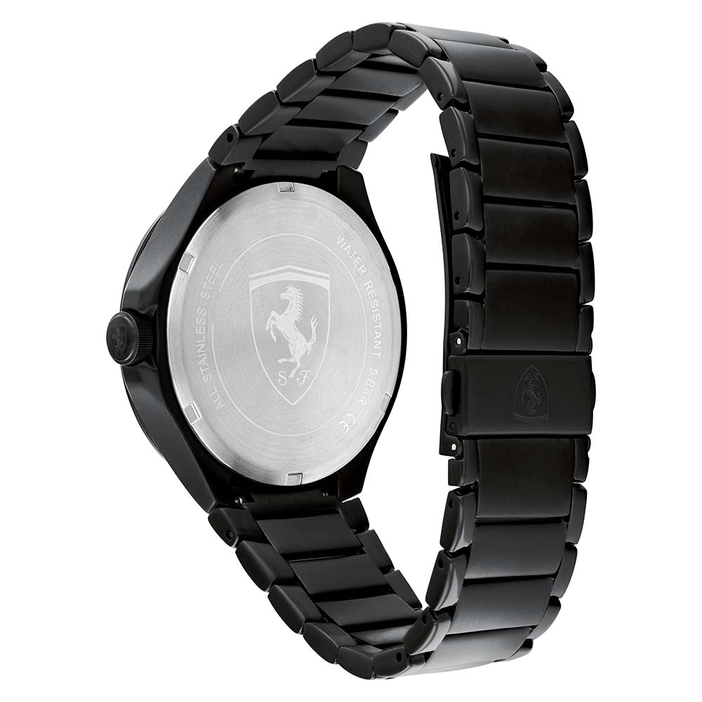 Scuderia Ferrari Pista Black Steel Men's Watch - 830866