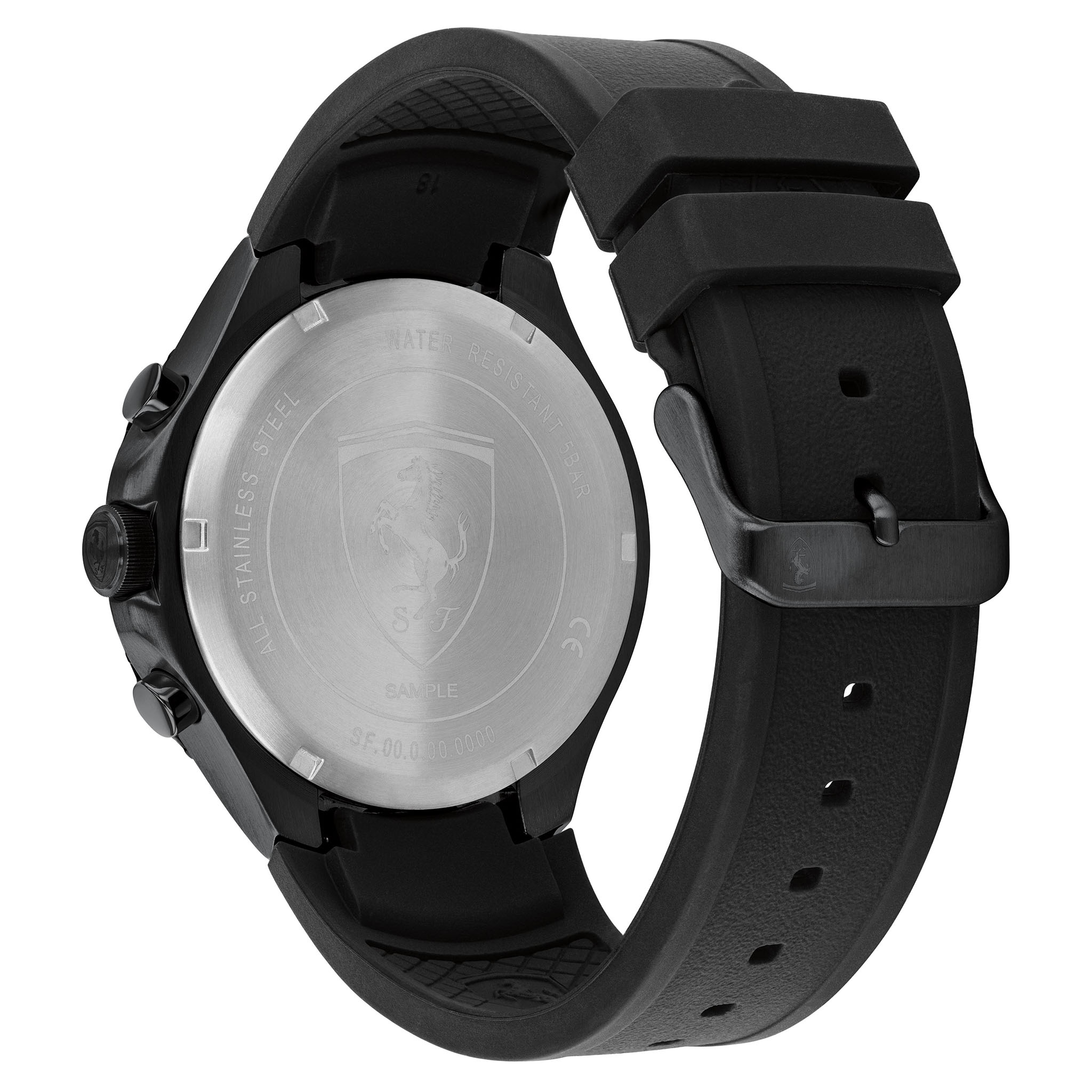 Scuderia Ferrari Pista Black Silicone Multi-function Men's Watch - 830884