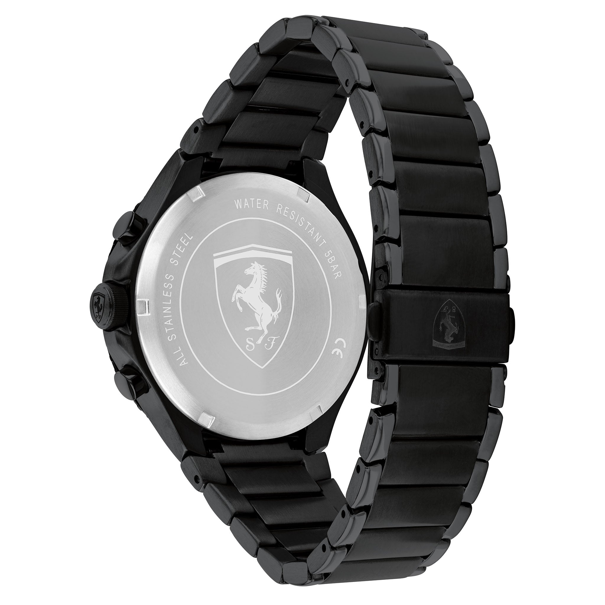 Scuderia Ferrari Pista Black Steel Multi-function Men's Watch - 830886