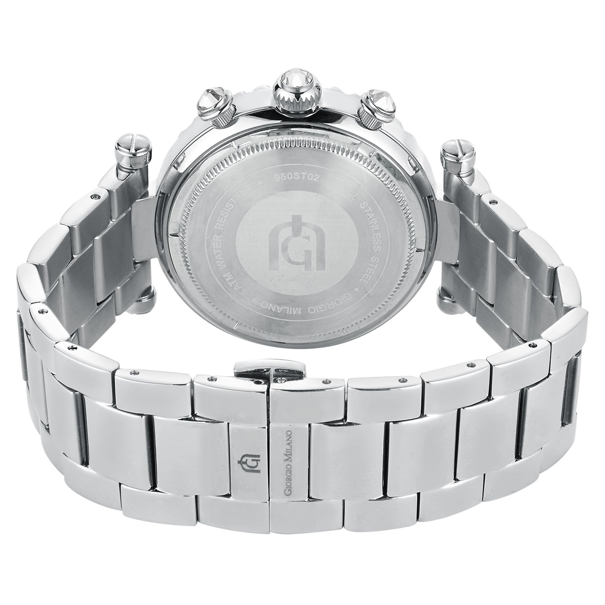 Giorgio Milano Stainless Steel Silver White Dial Chronograph Women's Watch - 950ST02