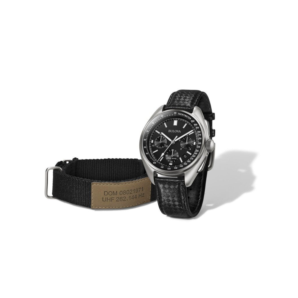 Bulova The Lunar Pilot Special Edition Leather Gift Set Men's Watch - 96B251