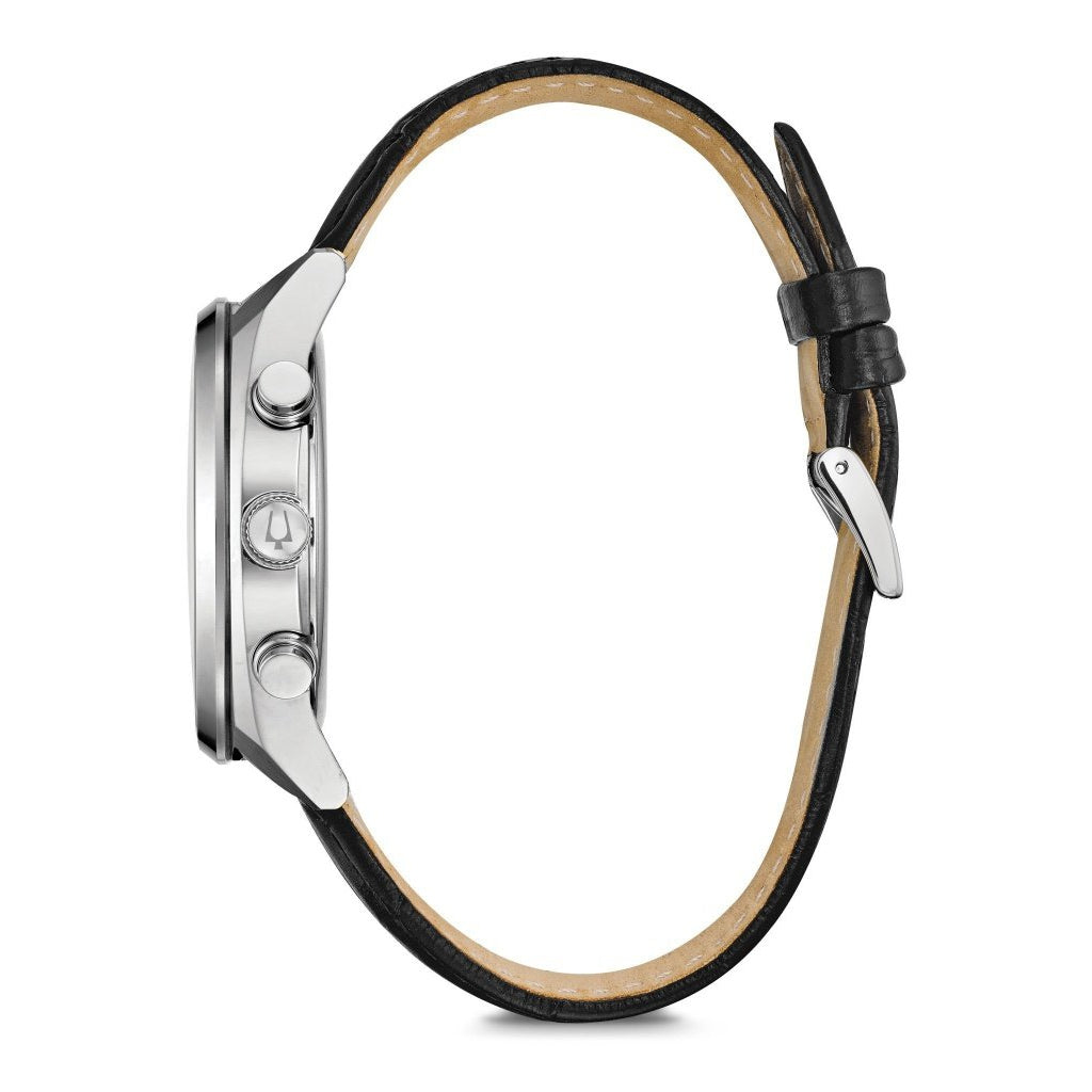 Bulova Gents Surveyor Multi Function Leather Men's Watch - 96C133