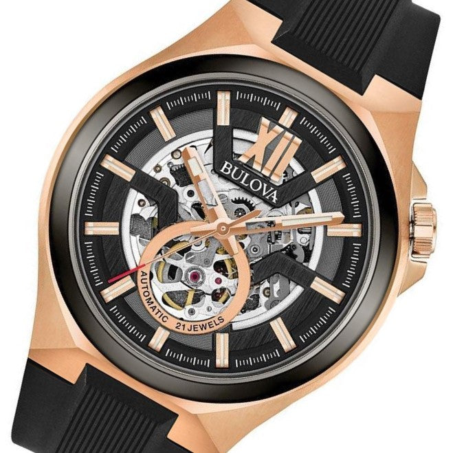 Bulova Maquina Gents Automatic Skeleton Men's Watch - 98A177